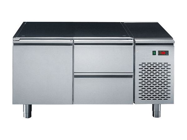 Refrigerated base, with 1 door and 2 drawers, 1200x630x610mm