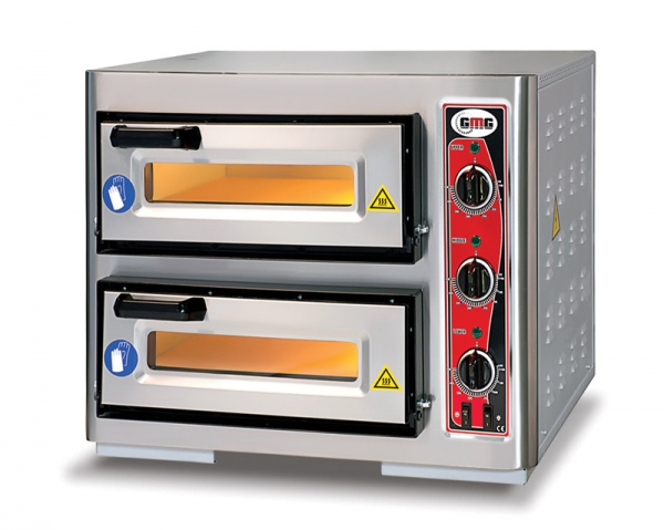 Dual chamber pizza oven,1+1 x Ø 40 cm 63 x 51 x 50 cm
