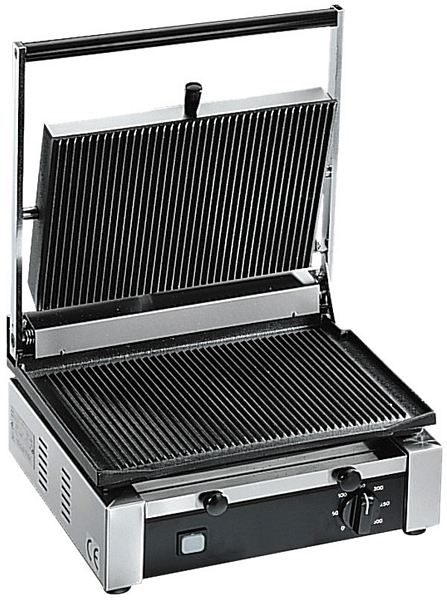 GAM Contact grill PSL, grooved top, lower flat, 355x255mm