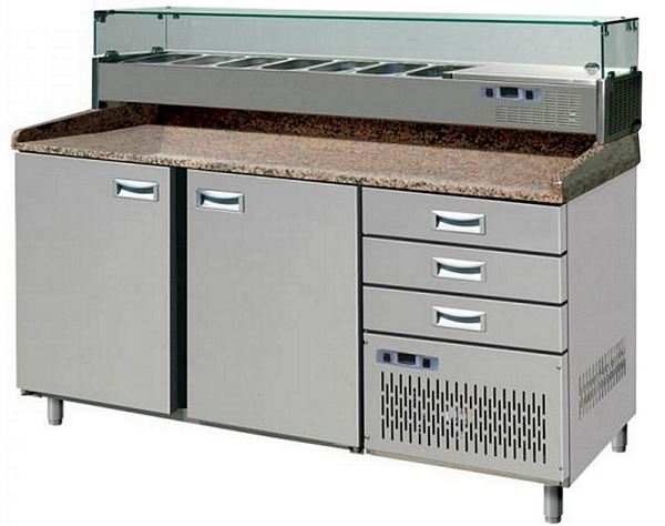 GMG Pizza table, 405 L, 507W / 230V, 1610x800x970mm