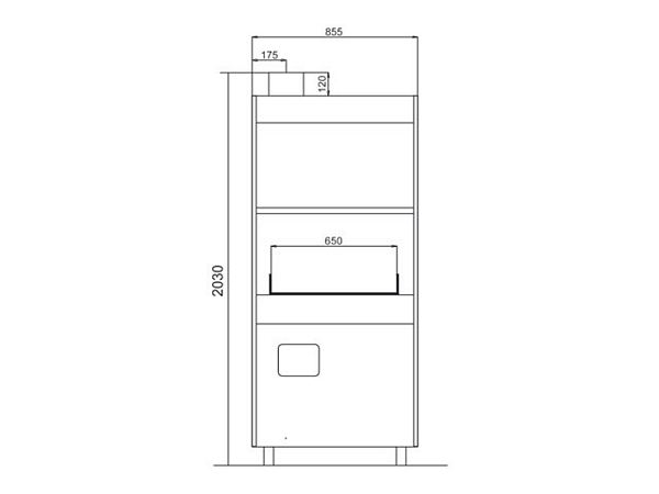 Hood dishwasher machine, 18,2 kW, 400V, 850x850x2030mm