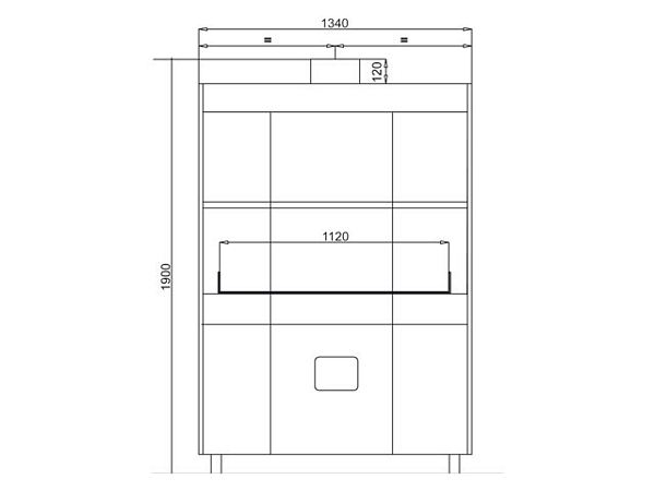 Hood dishwasher machine, 26,5 kW, 400V, 1340x850x1900mm