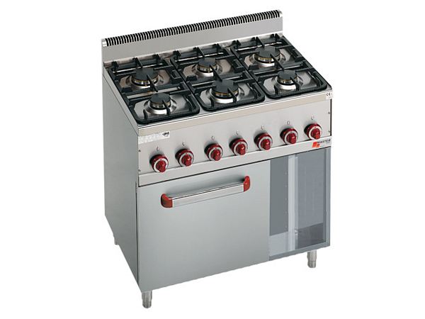 Gas stove, with gas oven, 19,8 kW, 1200x700x900mm