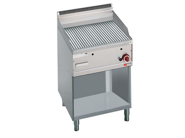Gas griddle plate, grooved, 6 kW, 400x700x900mm