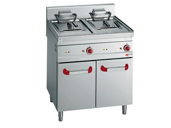 Gas-Fryer, 2 doors, 2x20 lt., 33 kW, 800x700x900mm