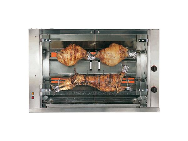 Gas-Lamb and pork grill, 10 kW, 1528x600x750mm