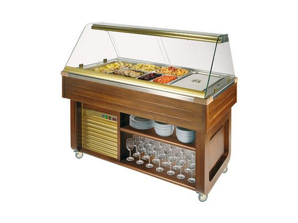 Hot Bain Marie Buffet, 3300W, +30°C/+90°C, 1520x769x1561mm