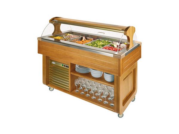 Cold Buffet Counter, 850W, +4°C/+10°C, 2170x750x1180mm