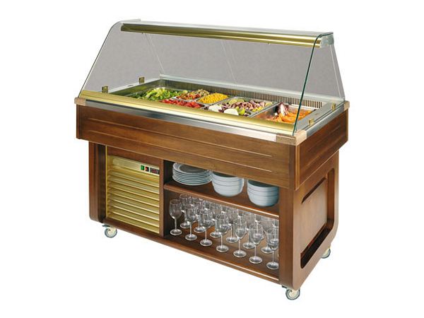 Cold Buffet Counter, 850W, +4°C/+10°C, 1520x750x1360mm