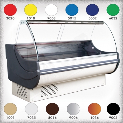 Refrigerated display case, lengths from 1300 to 2500mm