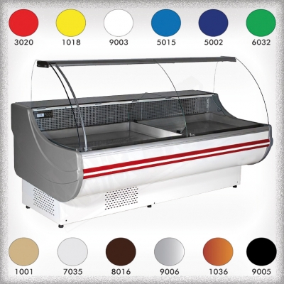 Refrigerated display case, lengths from 1300 to 2500mm