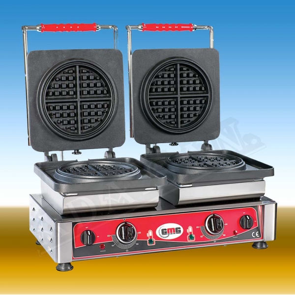 GMG Waffle iron F/American WE26 2 plates 2x Ø 16cm